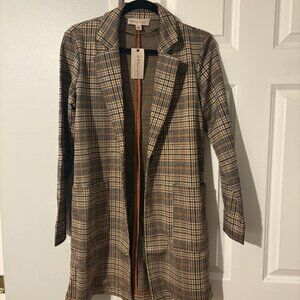 NWT Philosophy XS Plaid Coat